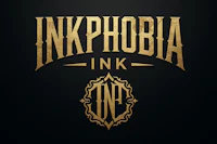 inkphoria ink logo on a black background